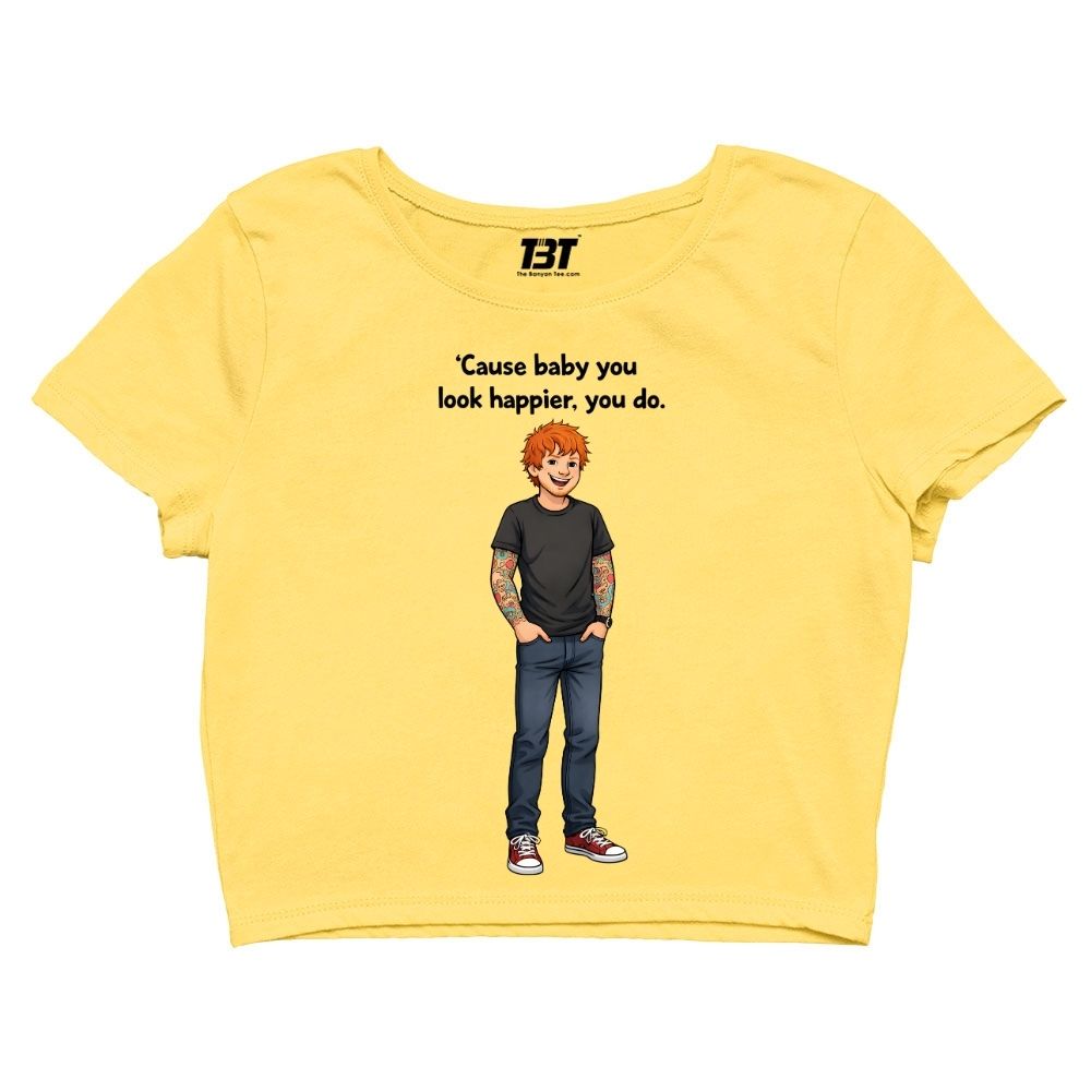 ed sheeran happier crop top music band buy online india the banyan tee tbt men women girls boys unisex s 