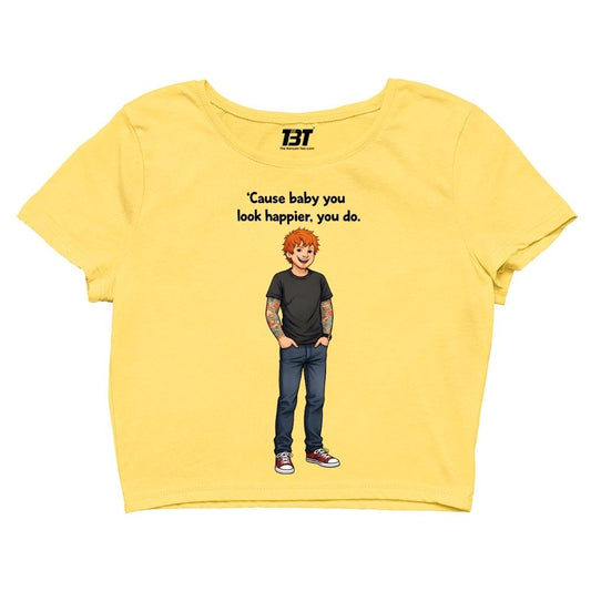 ed sheeran happier crop top music band buy online india the banyan tee tbt men women girls boys unisex s 