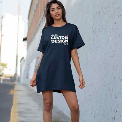 Navy Blue T-shirt Dress by The Banyan Tee Custom