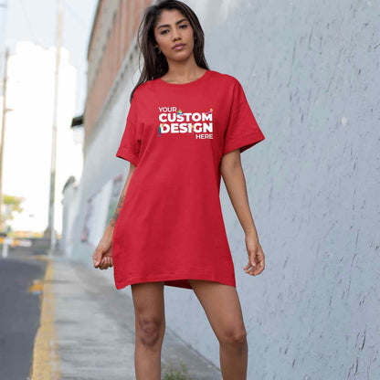 Red T-shirt Dress by The Banyan Tee Custom