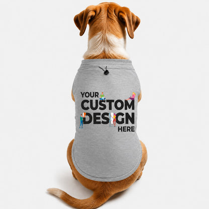 Custom Dog T-shirt customizable personalised customized Tee Puppy Grey