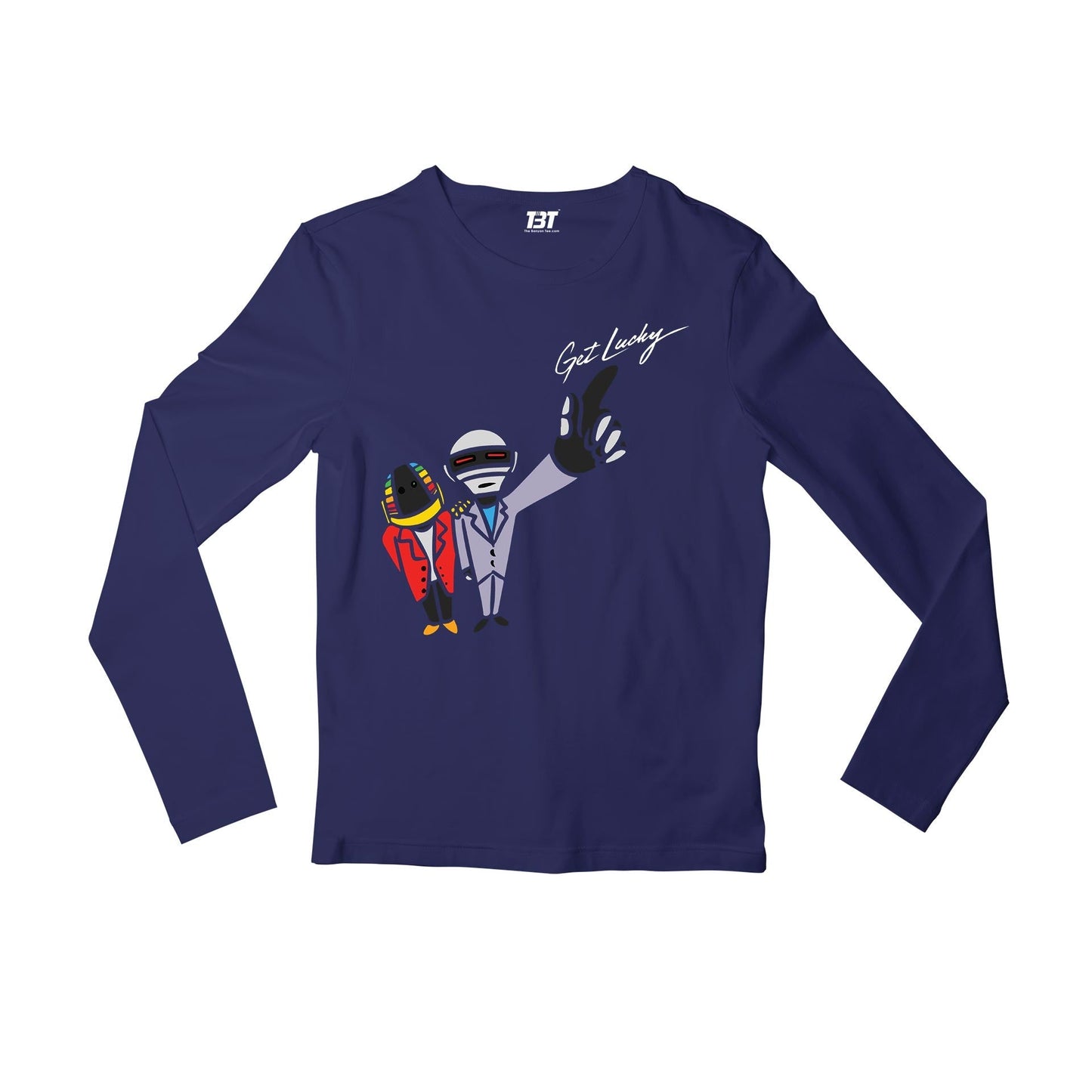 daft punk get lucky full sleeves long sleeves music band buy online india the banyan tee tbt men women girls boys unisex navy