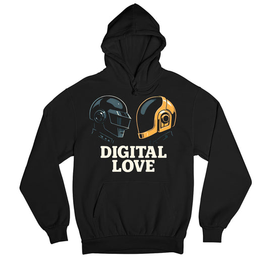 daft punk digital love hoodie hooded sweatshirt winterwear music band buy online india the banyan tee tbt men women girls boys unisex black