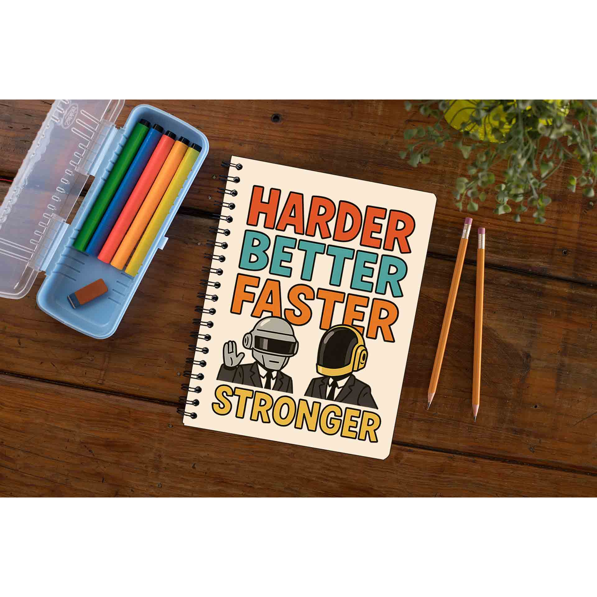 daft punk harder, better, faster, stronger notebook notepad diary buy online india the banyan tee tbt unruled