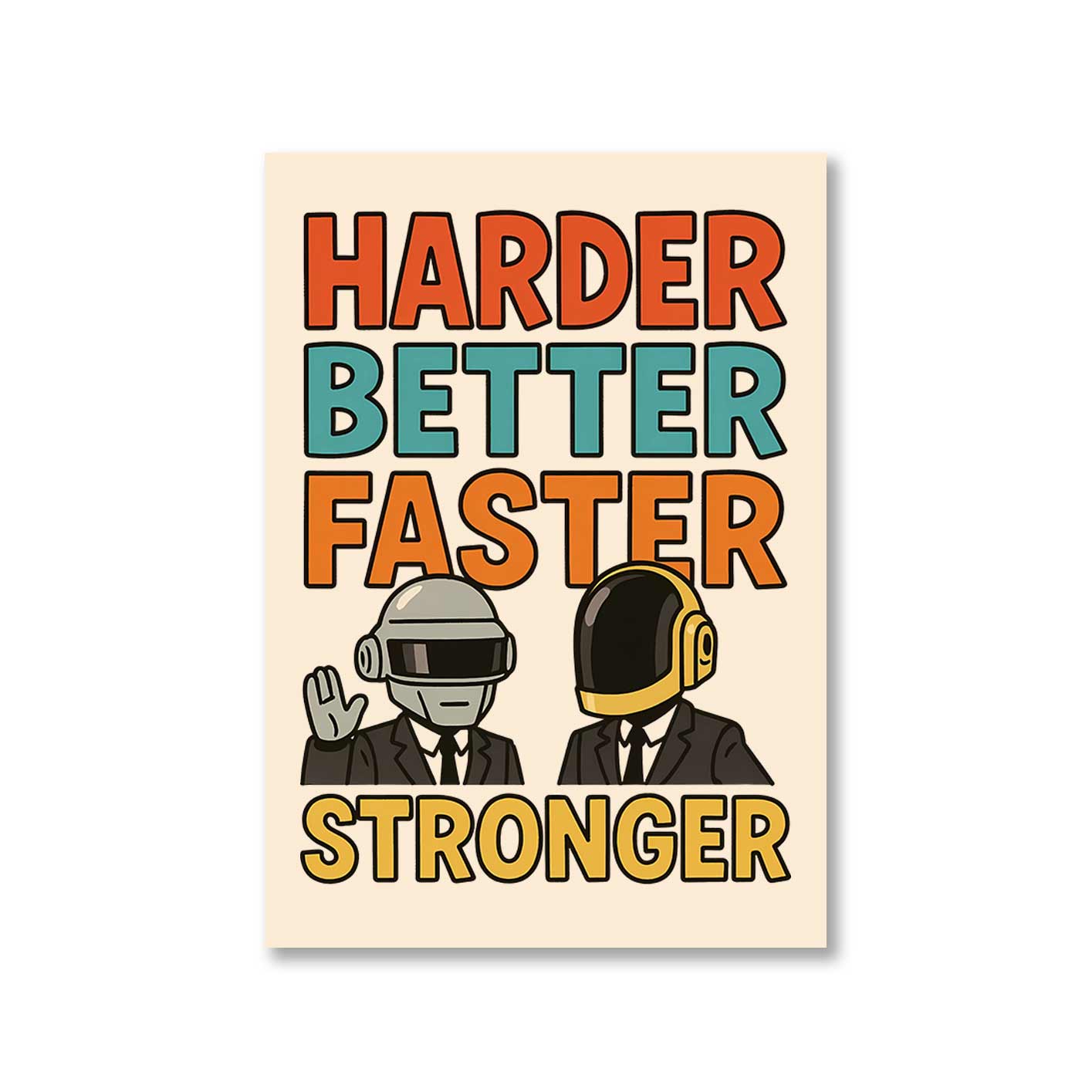 daft punk harder, better, faster, stronger poster wall art buy online india the banyan tee tbt a4