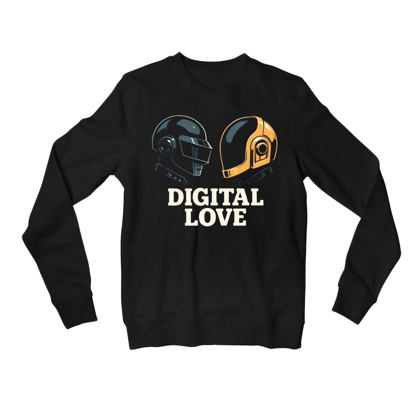 daft punk digital love sweatshirt upper winterwear music band buy online india the banyan tee tbt men women girls boys unisex black