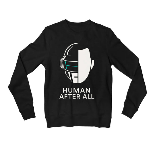 daft punk human after all sweatshirt upper winterwear music band buy online india the banyan tee tbt men women girls boys unisex black