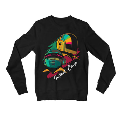 daft punk instant crush sweatshirt upper winterwear music band buy online india the banyan tee tbt men women girls boys unisex black