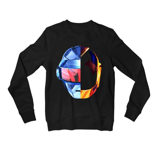 daft punk the punk helmets sweatshirt upper winterwear music band buy online india the banyan tee tbt men women girls boys unisex black