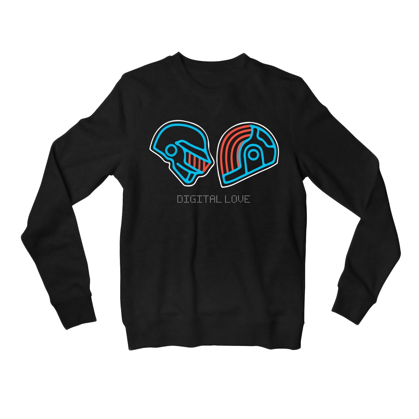 daft punk digital love sweatshirt upper winterwear music band buy online india the banyan tee tbt men women girls boys unisex black