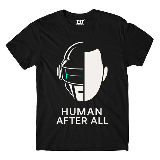 daft punk human after all t-shirt music band buy online india the banyan tee tbt men women girls boys unisex black