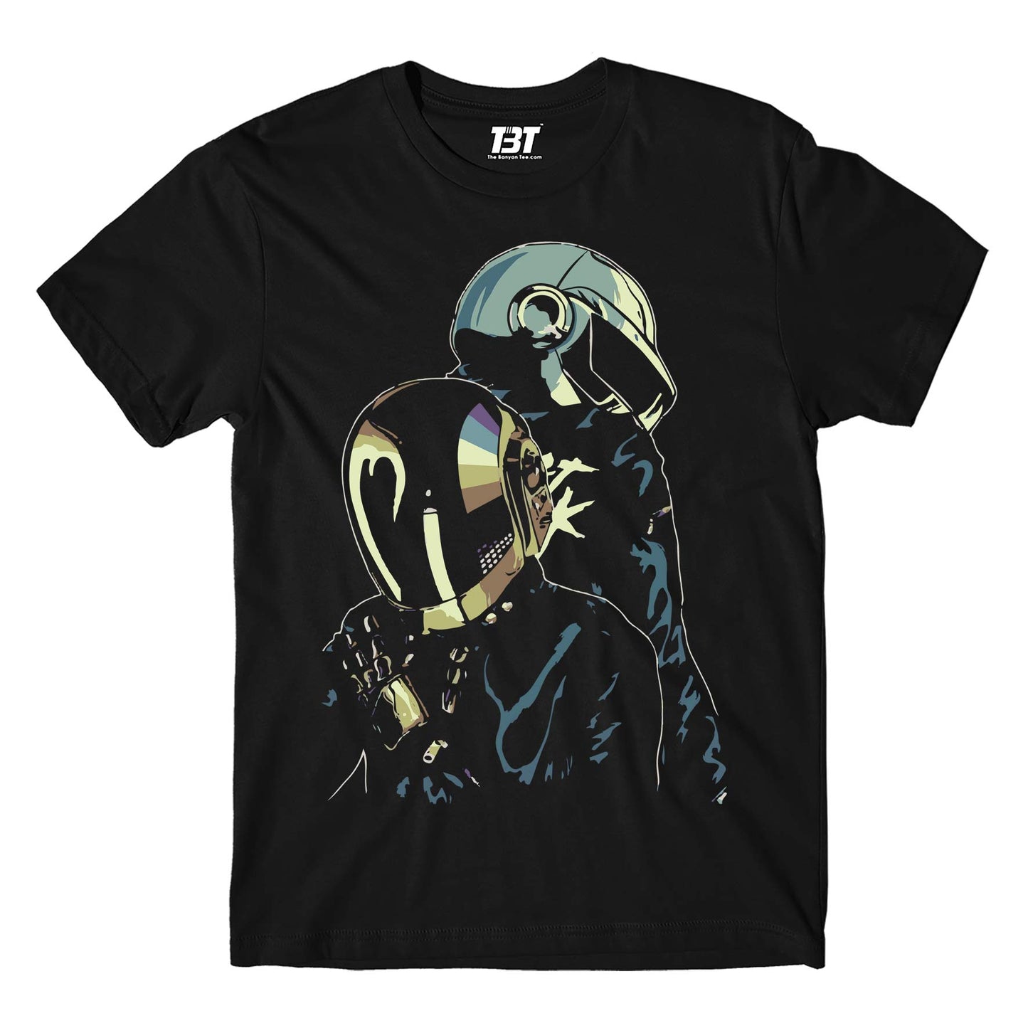 daft punk the duo t-shirt music band buy online india the banyan tee tbt men women girls boys unisex black