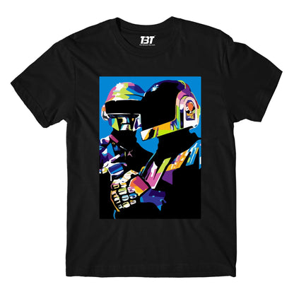 daft punk the duo t-shirt music band buy online india the banyan tee tbt men women girls boys unisex black