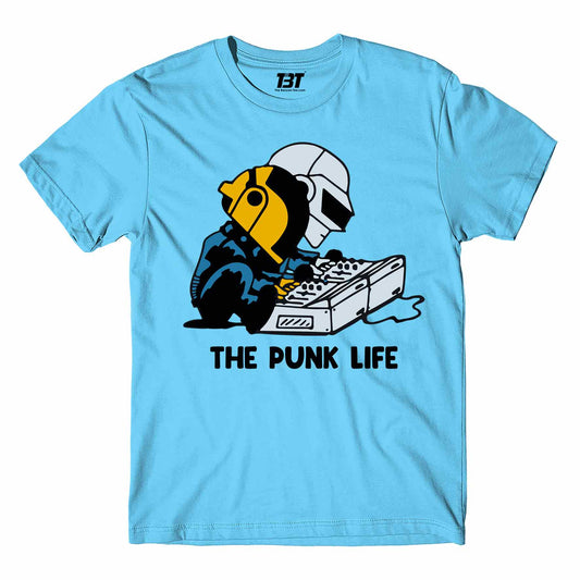 daft punk the punk life t-shirt music band buy online india the banyan tee tbt men women girls boys unisex Sky Blue