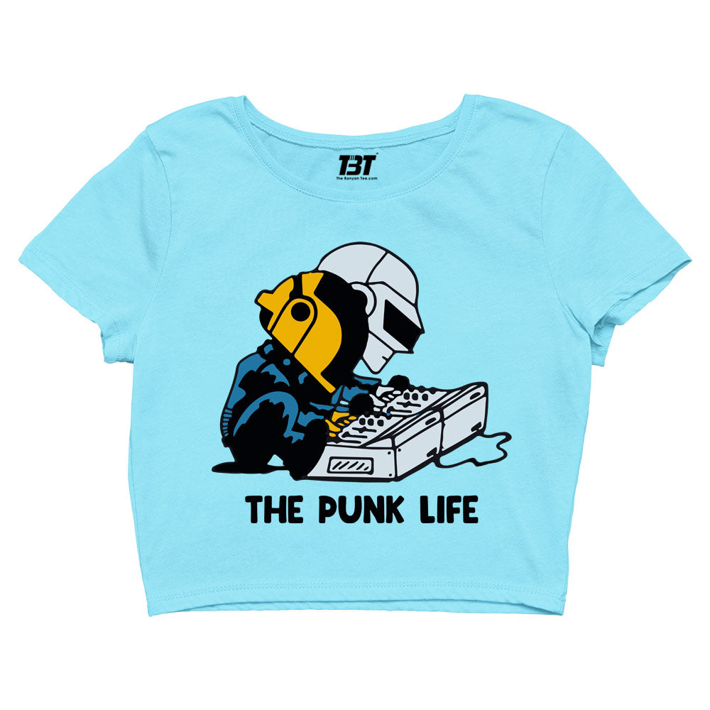 daft punk the punk life crop top music band buy online india the banyan tee tbt men women girls boys unisex Sky Blue