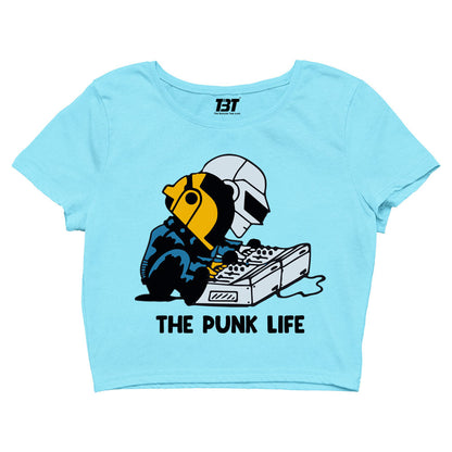 daft punk the punk life crop top music band buy online india the banyan tee tbt men women girls boys unisex Sky Blue