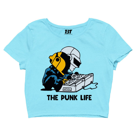 daft punk the punk life crop top music band buy online india the banyan tee tbt men women girls boys unisex Sky Blue