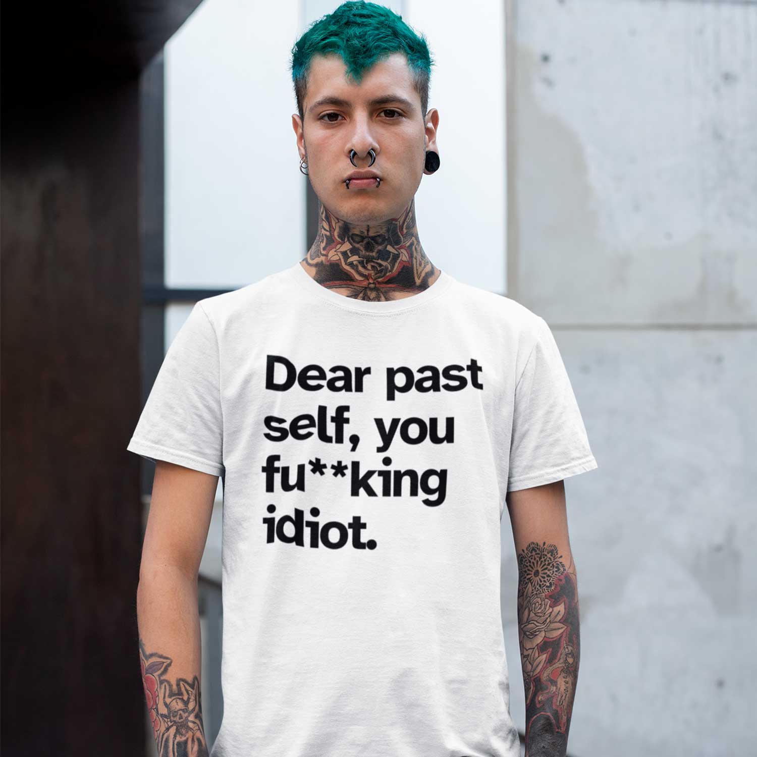graphic dear past self t-shirt printed graphic stylish buy online india the banyan tee tbt men women girls boys unisex white 