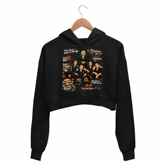def leppard doodle leppard crop hoodie hooded sweatshirt upper winterwear music band buy online india the banyan tee tbt men women girls boys unisex black 