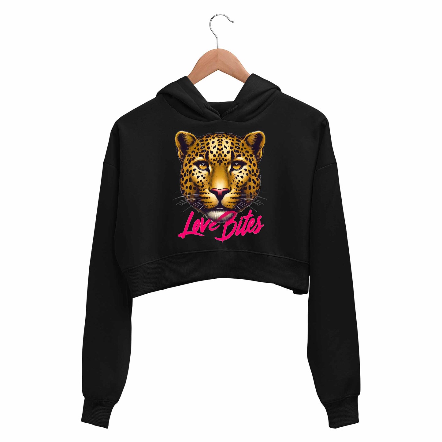 def leppard love bites crop hoodie hooded sweatshirt upper winterwear music band buy online india the banyan tee tbt men women girls boys unisex black