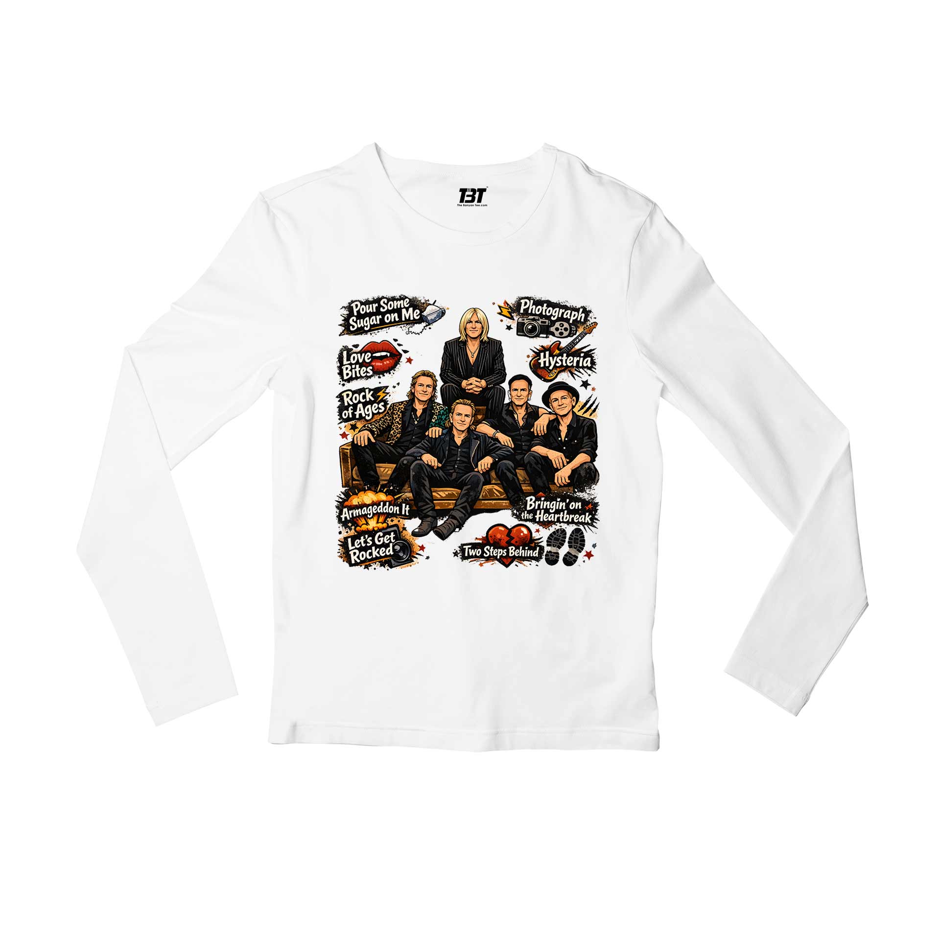def leppard doodle leppard full sleeves long sleeves music band buy online india the banyan tee tbt men women girls boys unisex white 