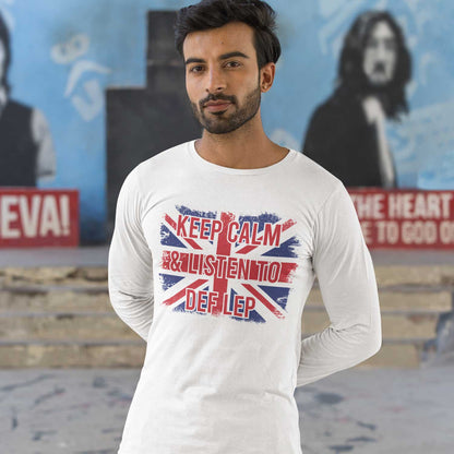 def leppard keep calm full sleeves long sleeves music band buy online india the banyan tee tbt men women girls boys unisex white and listen to def leppard