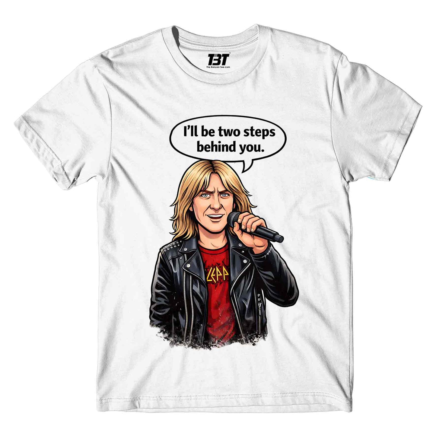 def leppard two steps behind t-shirt music band buy online india the banyan tee tbt men women girls boys unisex white 
