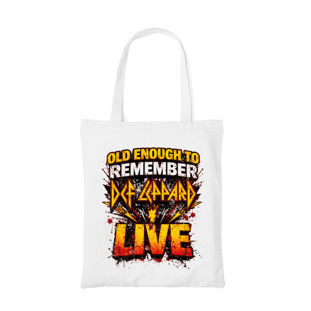 def leppard old enough tote bag cotton printed music band buy online india the banyan tee tbt men women girls boys unisex  