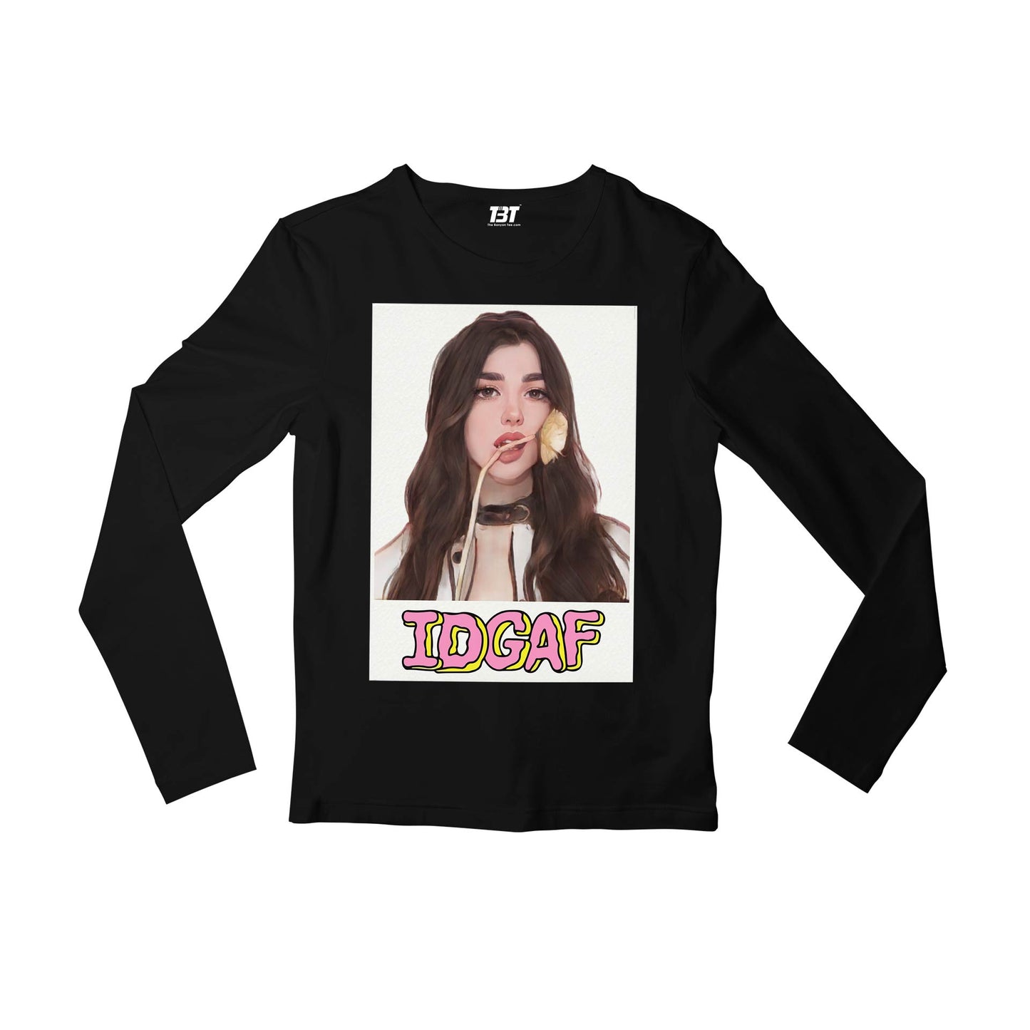 dua lipa idgaf full sleeves long sleeves music band buy online india the banyan tee tbt men women girls boys unisex black