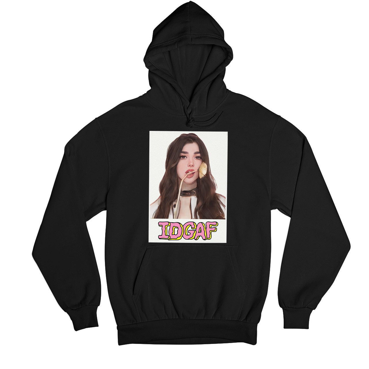 dua lipa idgaf hoodie hooded sweatshirt winterwear music band buy online india the banyan tee tbt men women girls boys unisex black