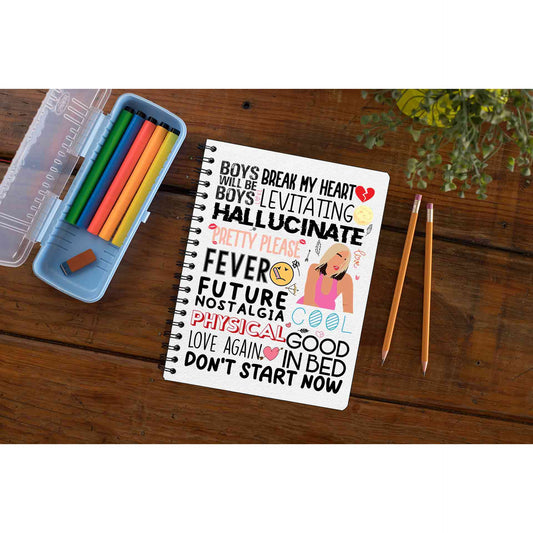 dua lipa dua's discography notebook notepad diary buy online india the banyan tee tbt unruled