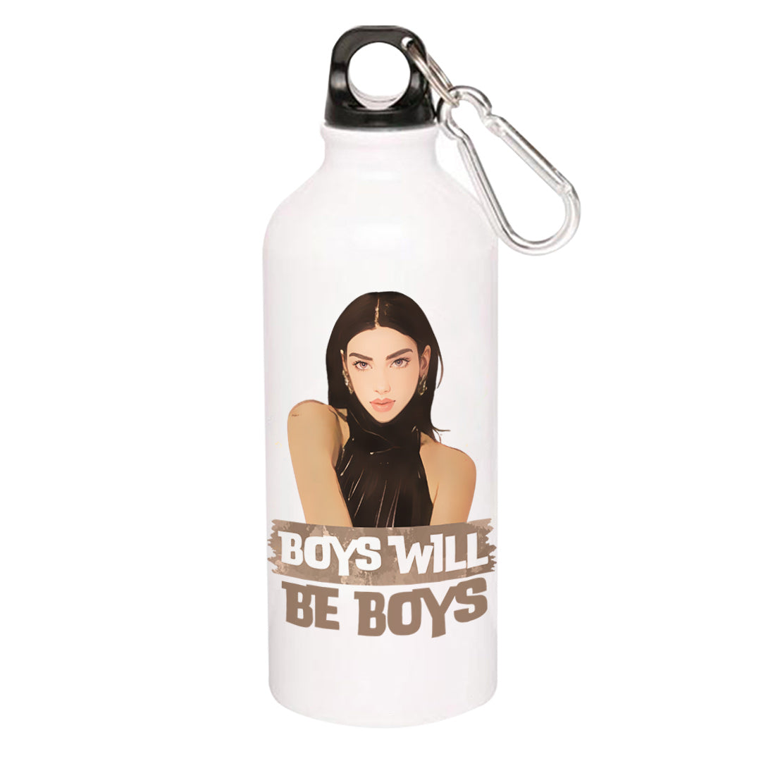 dua lipa boys will be boys sipper steel water bottle flask gym shaker music band buy online india the banyan tee tbt men women girls boys unisex