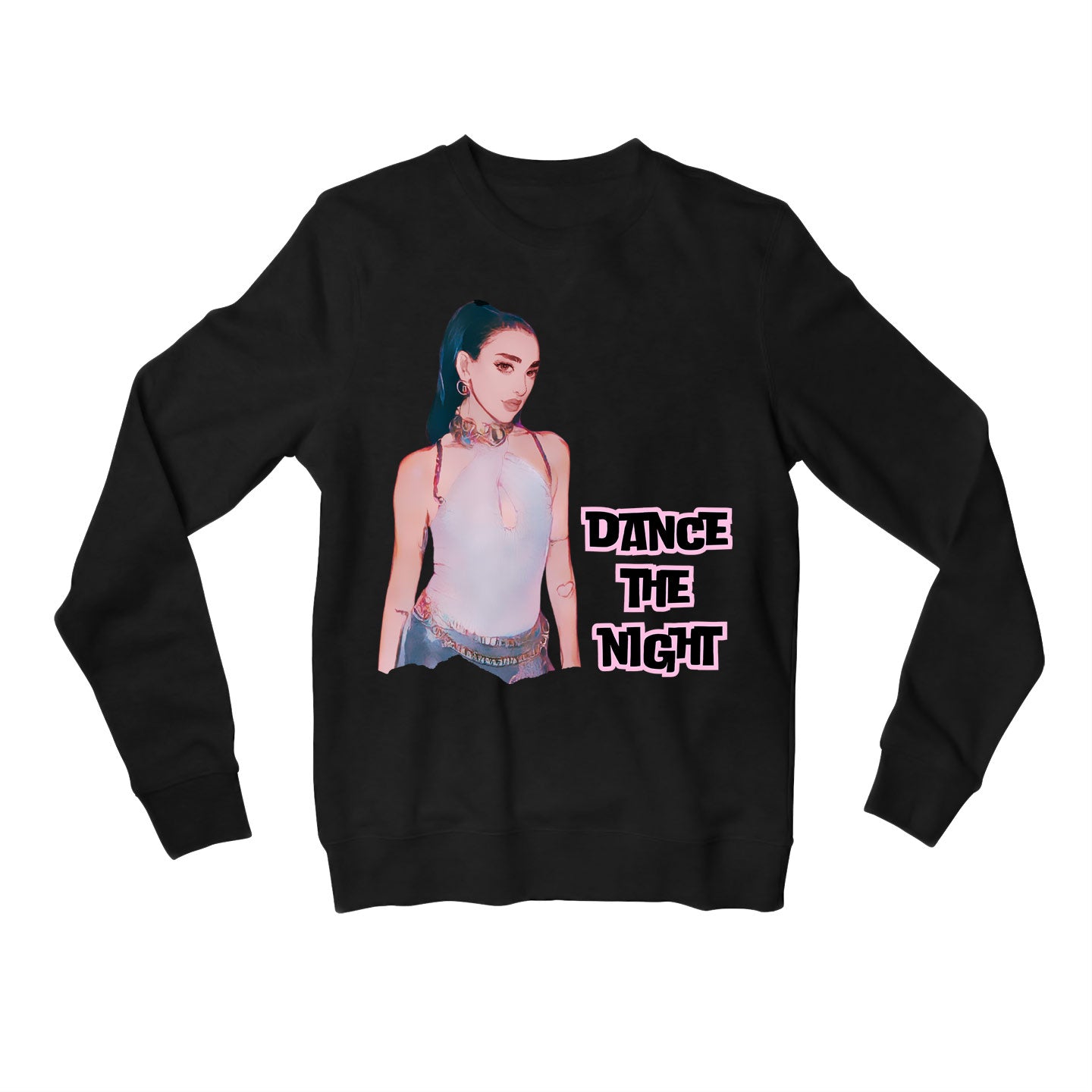 dua lipa dance the night sweatshirt upper winterwear music band buy online india the banyan tee tbt men women girls boys unisex black