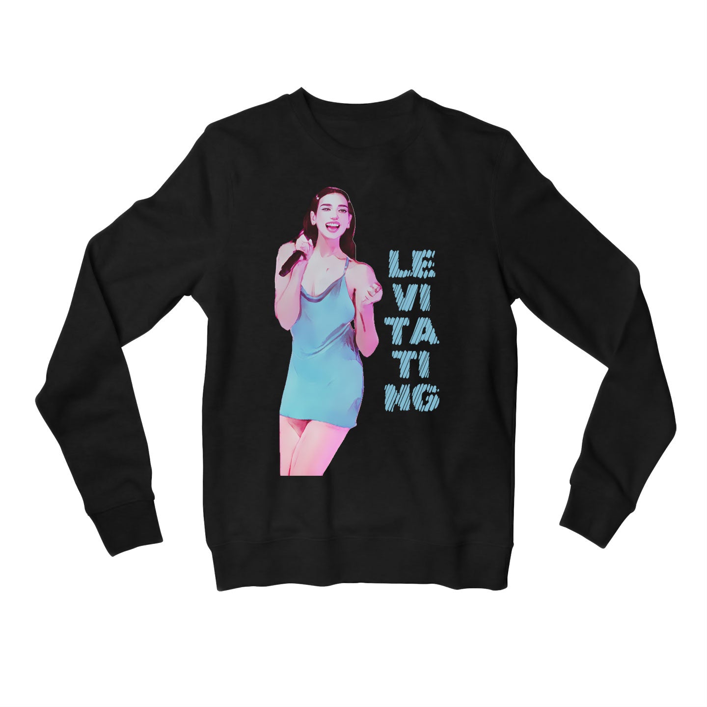 dua lipa levitating sweatshirt upper winterwear music band buy online india the banyan tee tbt men women girls boys unisex black