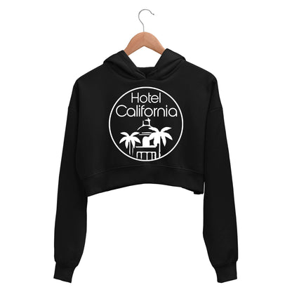 eagles hotel california crop hoodie hooded sweatshirt upper winterwear music band buy online india the banyan tee tbt men women girls boys unisex black