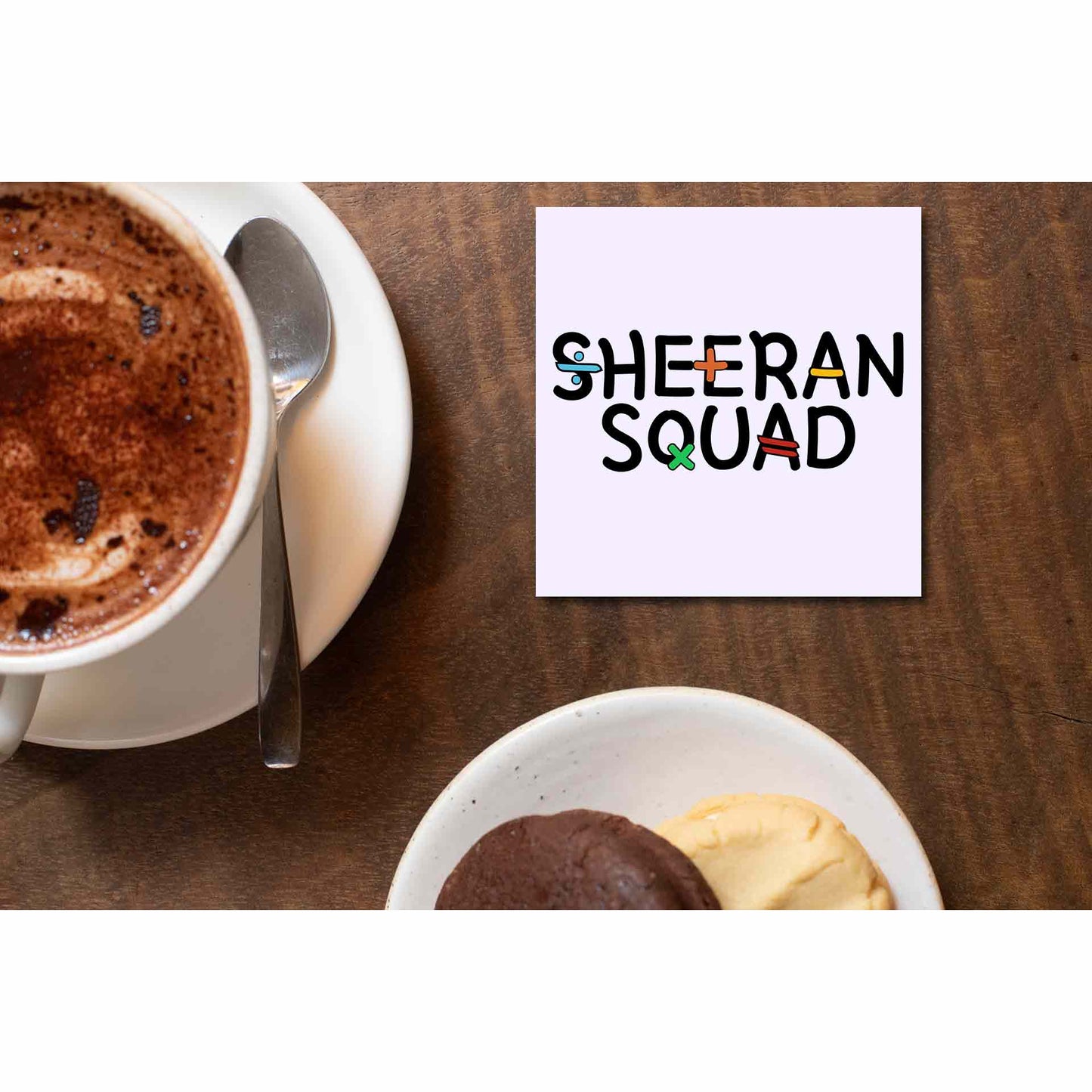 ed sheeran sheeran squad coasters wooden table cups indian music band buy online india the banyan tee tbt men women girls boys unisex  