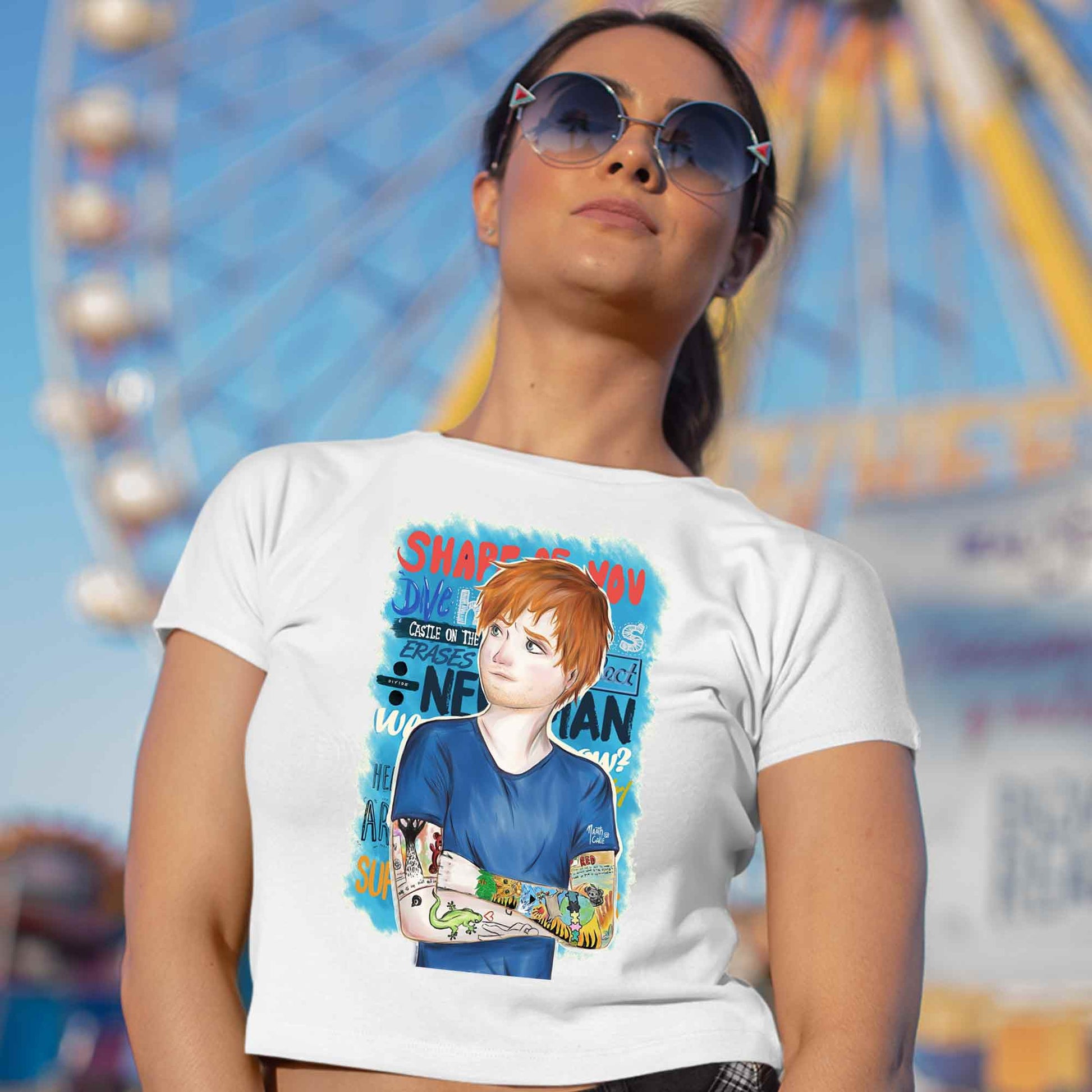 ed sheeran teddy crop top music band buy online india the banyan tee tbt men women girls boys unisex white