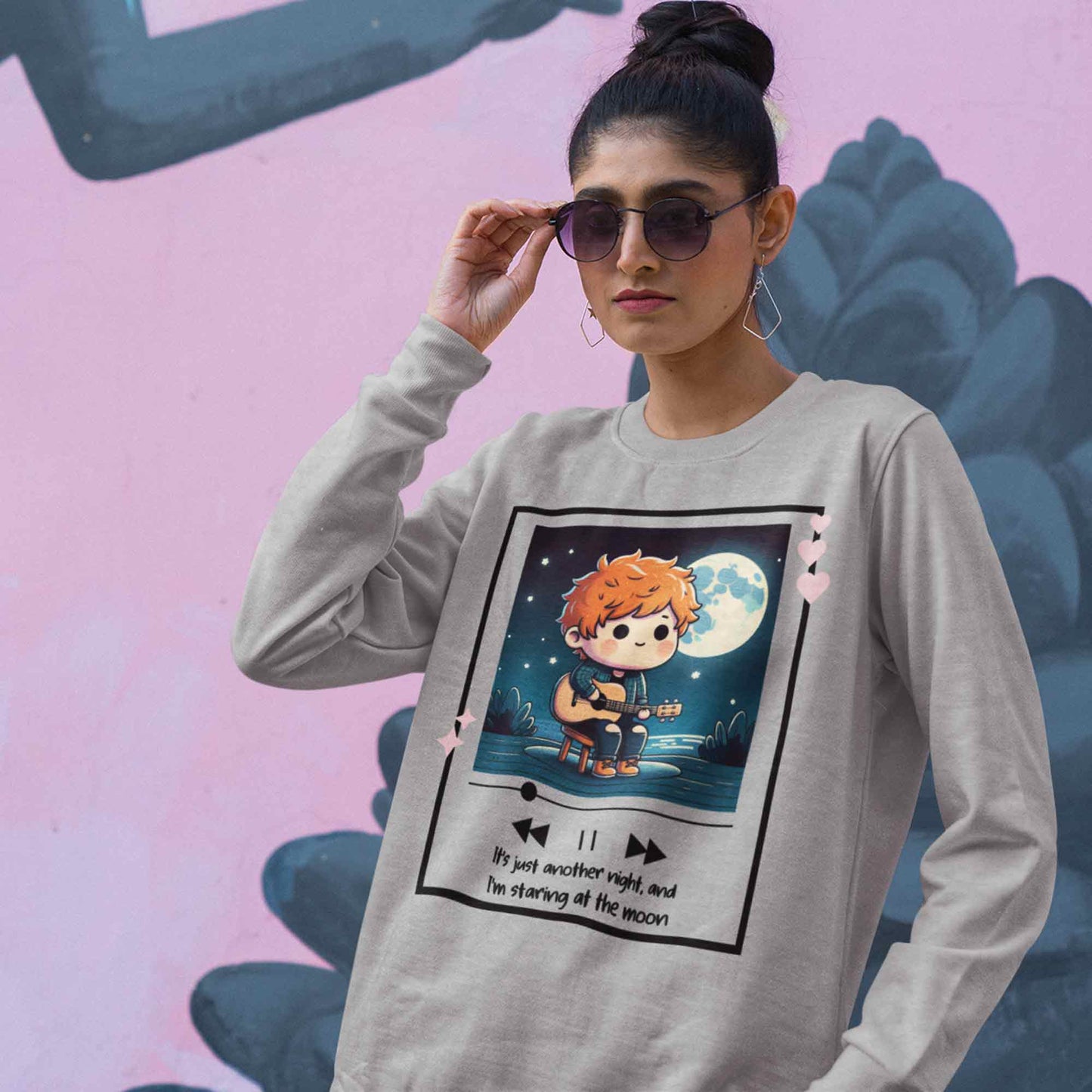 ed sheeran all of our stars sweatshirt upper winterwear music band buy online india the banyan tee tbt men women girls boys unisex gray