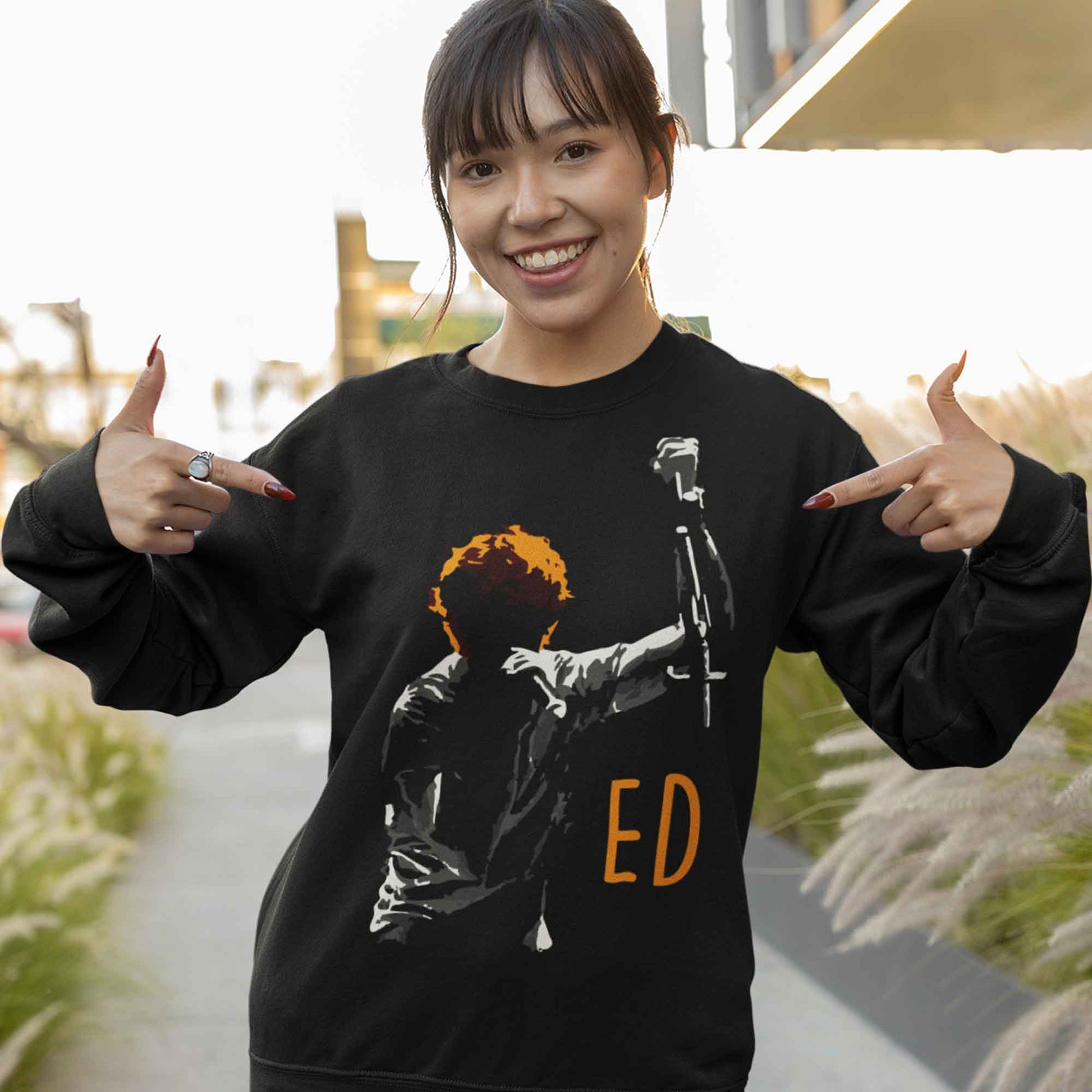 ed sheeran ed silhouette sweatshirt upper winterwear music band buy online india the banyan tee tbt men women girls boys unisex black