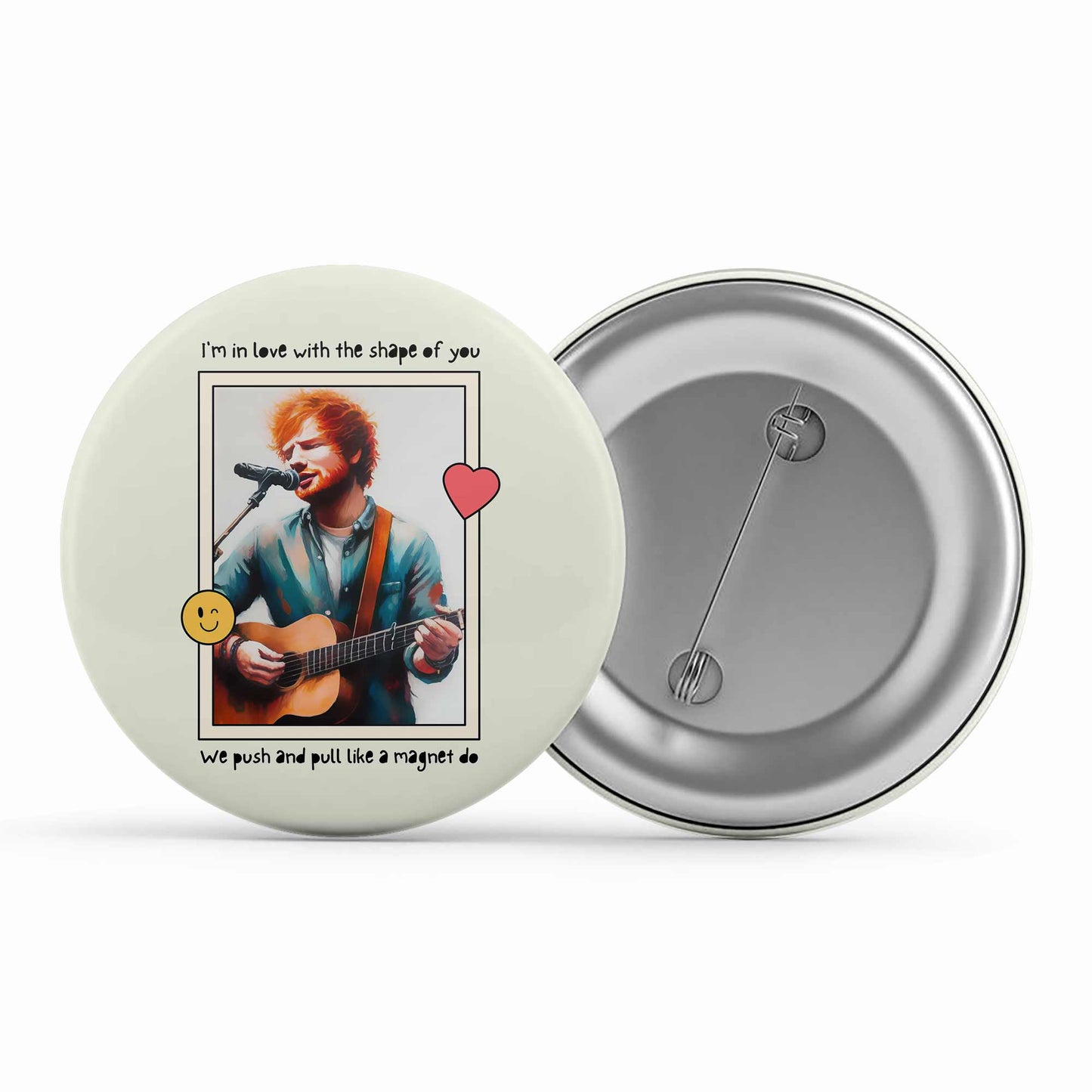 ed sheeran shape of you badge pin button music band buy online india the banyan tee tbt men women girls boys unisex