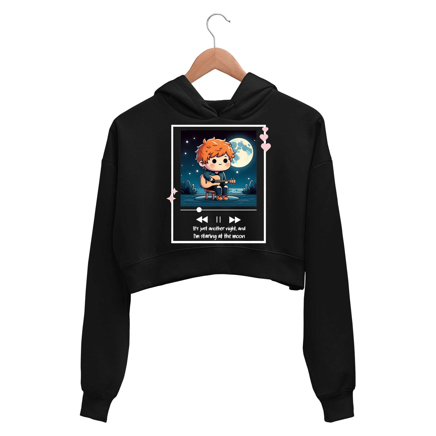 ed sheeran all of our stars crop hoodie hooded sweatshirt upper winterwear music band buy online india the banyan tee tbt men women girls boys unisex black