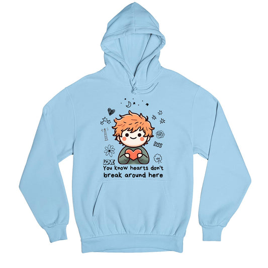 ed sheeran hearts don't break around here hoodie hooded sweatshirt winterwear music band buy online india the banyan tee tbt men women girls boys unisex gray