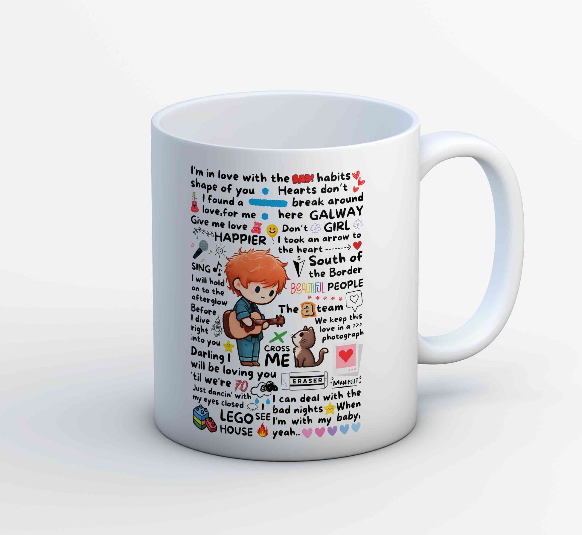 ed sheeran doodle mug coffee ceramic music band buy online india the banyan tee tbt men women girls boys unisex