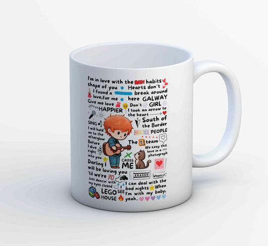 ed sheeran doodle mug coffee ceramic music band buy online india the banyan tee tbt men women girls boys unisex