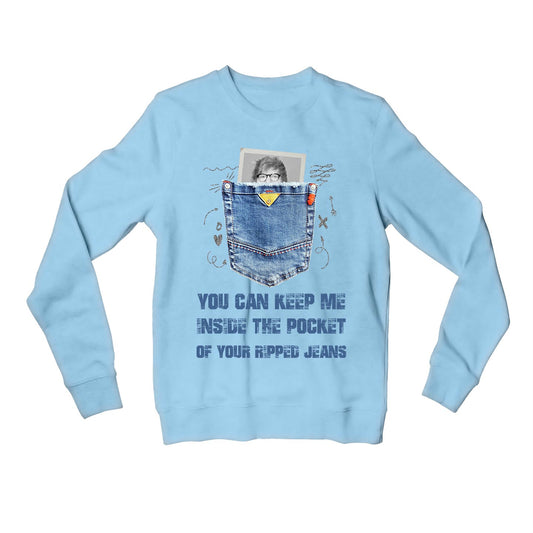 ed sheeran photograph sweatshirt upper winterwear music band buy online india the banyan tee tbt men women girls boys unisex baby blue