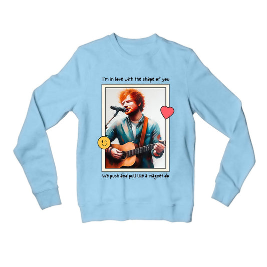 ed sheeran shape of you sweatshirt upper winterwear music band buy online india the banyan tee tbt men women girls boys unisex baby blue