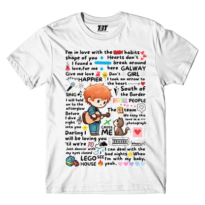 ed sheeran doodle t-shirt music band buy online india the banyan tee tbt men women girls boys unisex baby pink