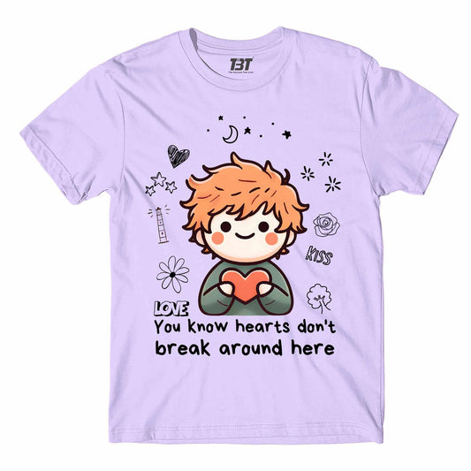 ed sheeran hearts don't break around here t-shirt music band buy online india the banyan tee tbt men women girls boys unisex Lavender