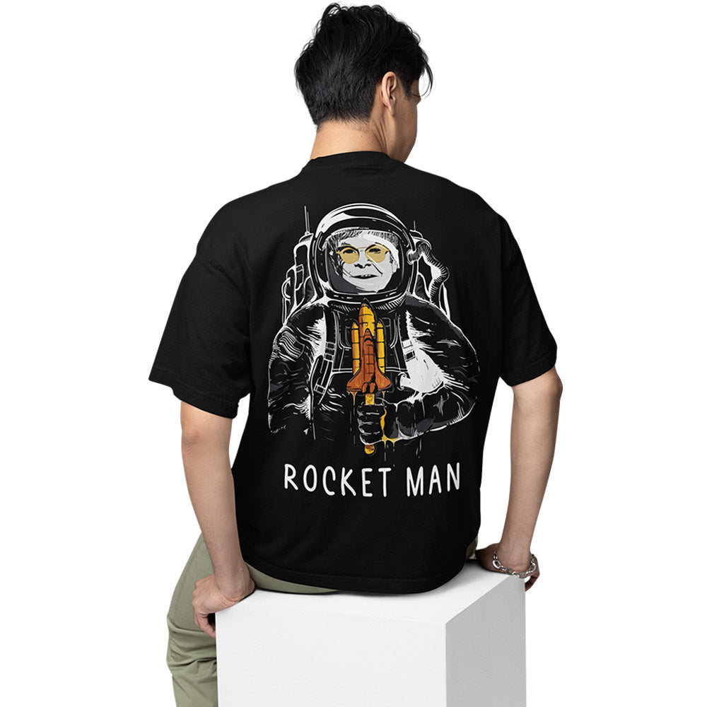 elton john oversized t shirt - rocket man music t-shirt black buy online india the banyan tee tbt men women girls boys unisex