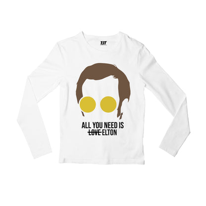 elton john all you need is elton full sleeves long sleeves music band buy online india the banyan tee tbt men women girls boys unisex white